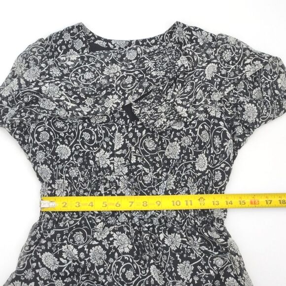 Old Navy Maxi Dress Women Medium Waist Defined Floral Print Smocked Boho Peasant - Picture 9 of 11